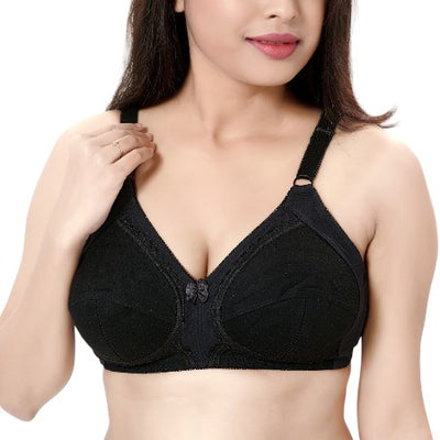 Undergarmentsupermarket - Flourish Disclosure Bra Pure Cotton Fabric Big  Cups Black, Skin, Maroon Color B, D, DD, Cups Available 32/34/36/38/40/42  Size Export Quality Made in Pakistan Rs 1625/=
