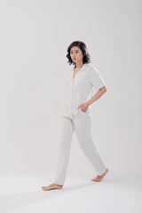 Cotton 2 Pcs PJ Set - Grey