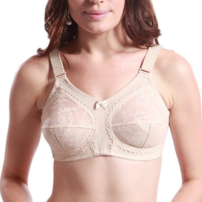 Flourish Official Store, FLOURISH NON PADDED COLLECTION Flourish Exclusive  Cotton Rich Non Padded Embroidererd Bra - 230496 Size: 34 to 44 Cup Sizes :  B , C , D